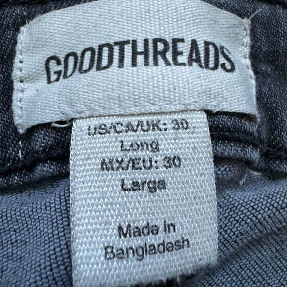 Good Threads Women's Whiskering Frayed Hem Jeans Black Size Large / 30 - Picture 5 of 14